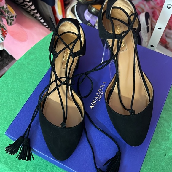 AQUAZZURA FIRENZE, Made in Italy SUEDE SHOES.
Includes box 🎀 - Picture 1 of 12